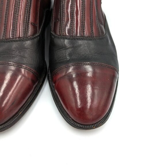 Vintage Stracam Shell Cordovan Oxblood Red Leather Derby Boots Men\'s 10 Italy